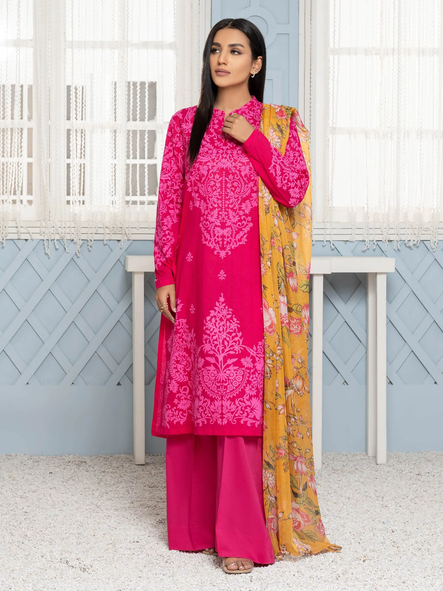 3 Piece Lawn Suit-Paste Print (Unstitched)