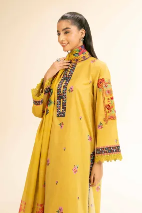 3 Piece - Printed Embroidered Suit - 42501306