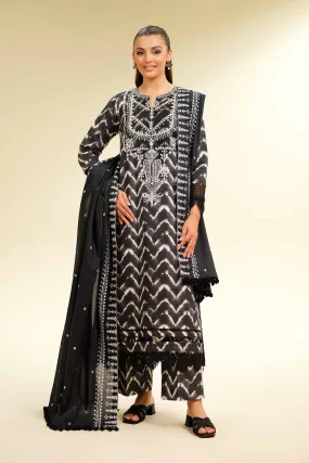 3 Piece - Printed Embroidered Suit - 42501365