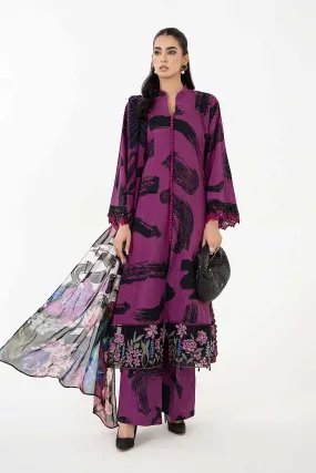 3 Piece Printed Lawn Suit | MPS-2205-B