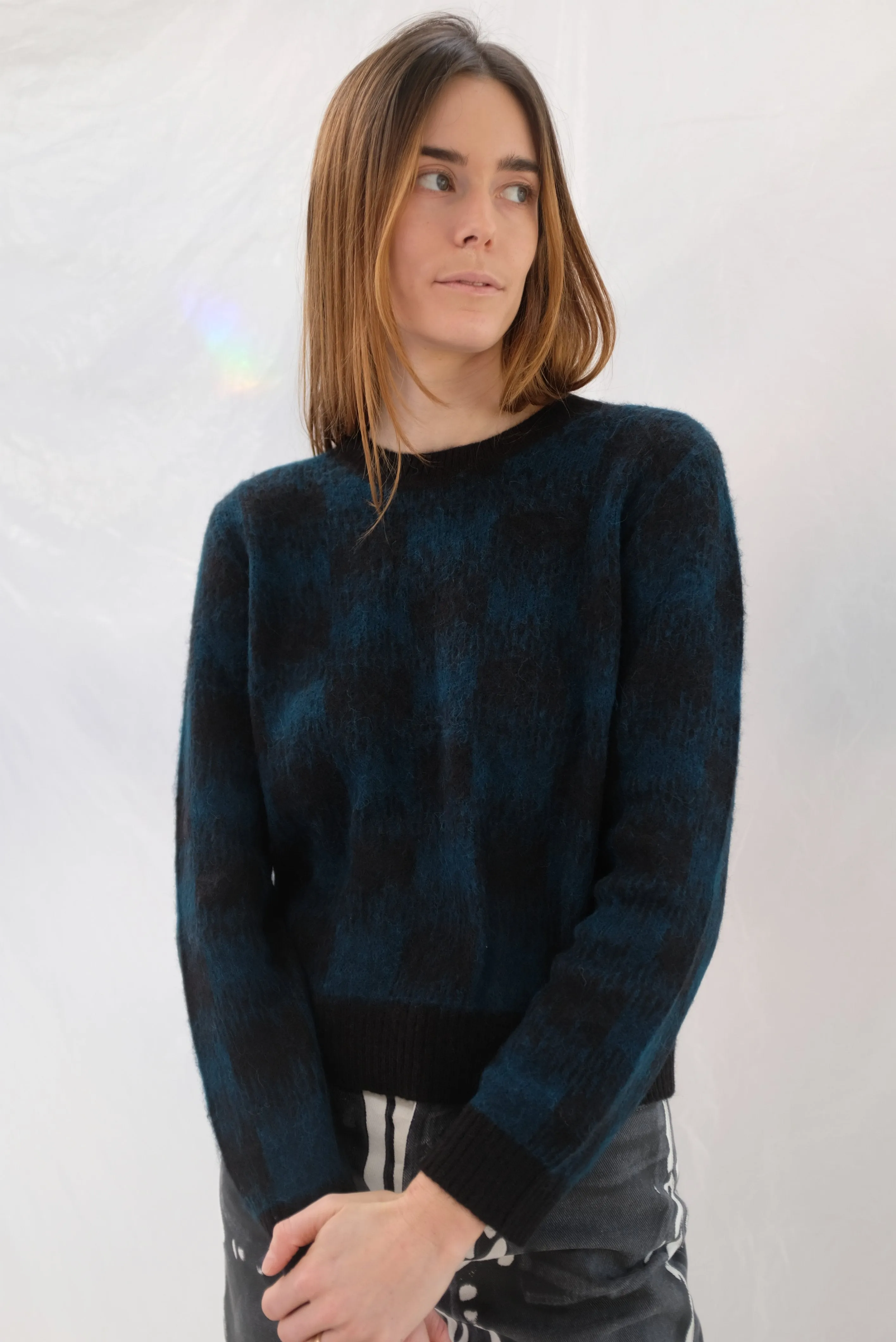 Beklina Bofill Crew Sweater Emerald/Black