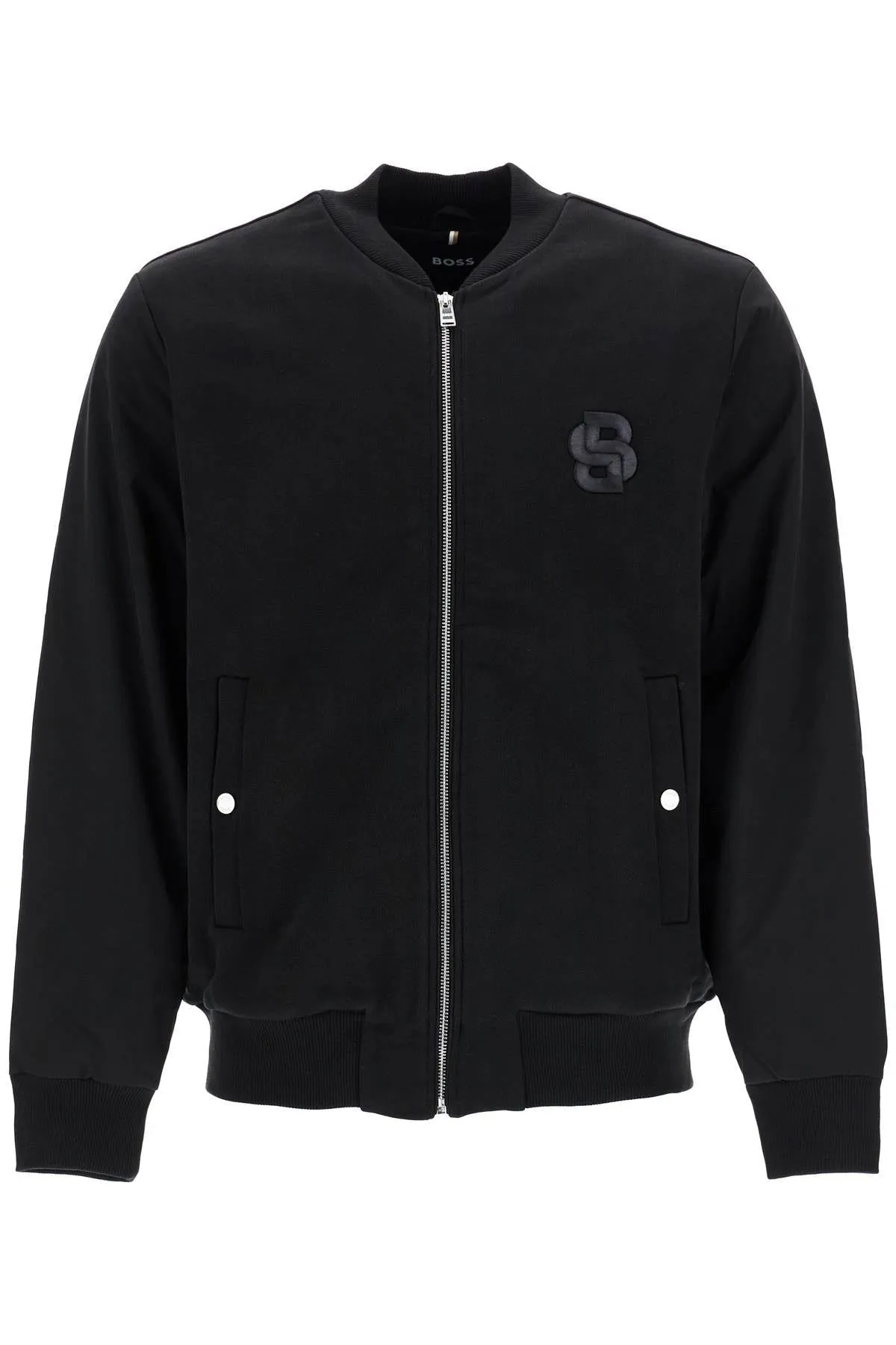 BLACK ZIP BOMBER SWEATSHIRT C-SALIERI 23