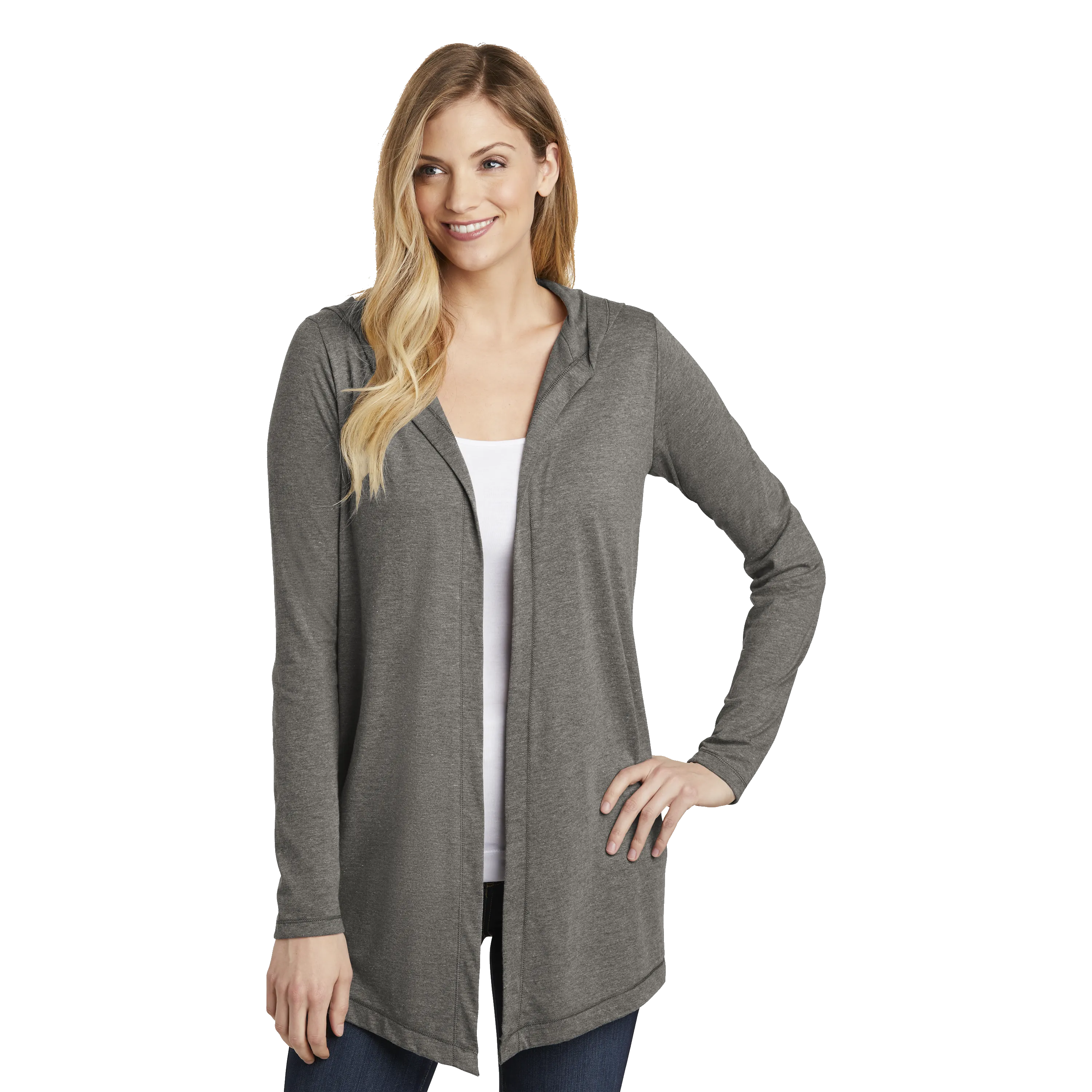 D1905 Ladies Perfect Tri Hooded Cardigan