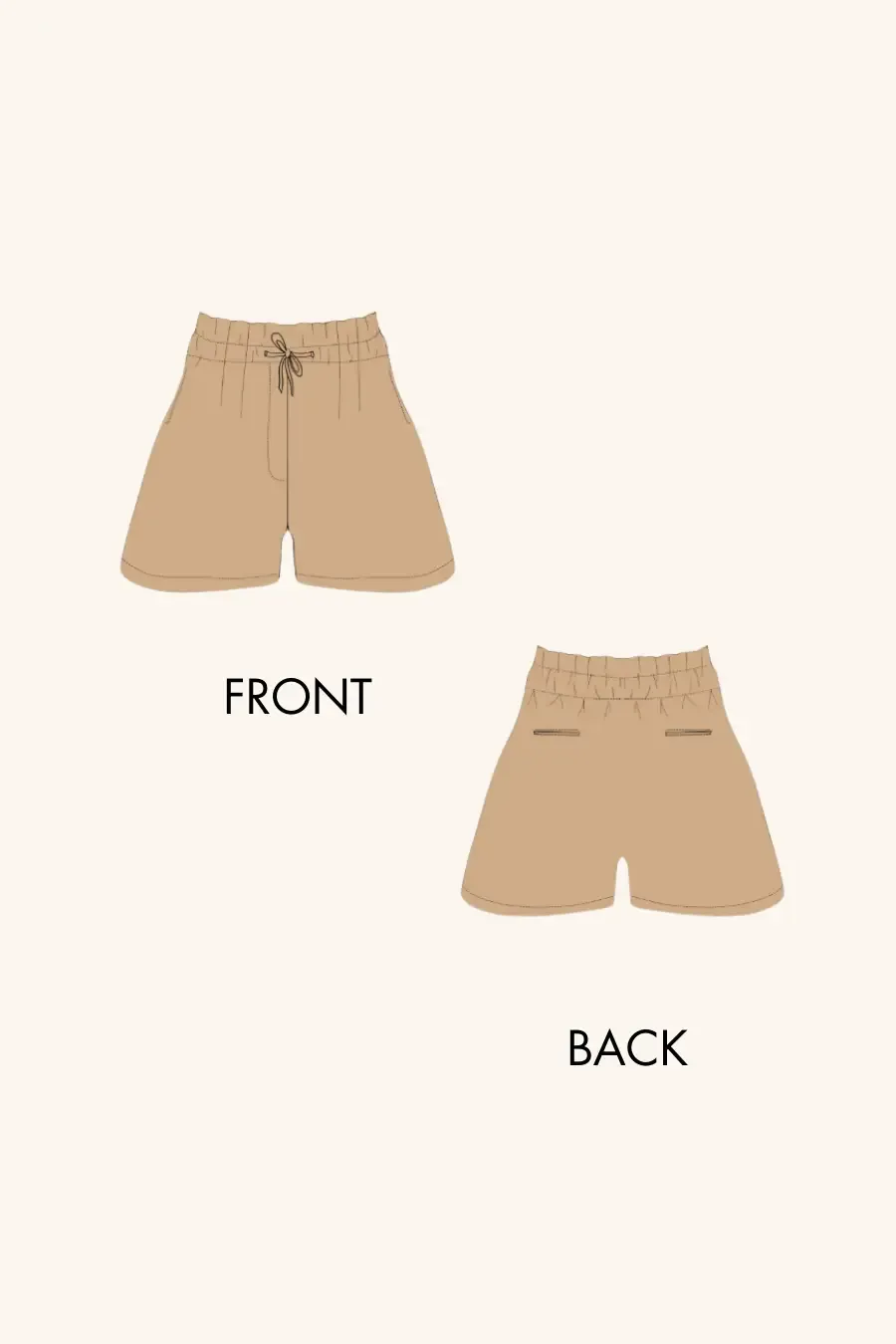 Drawstring Shorts Sewing Pattern 'Marina'