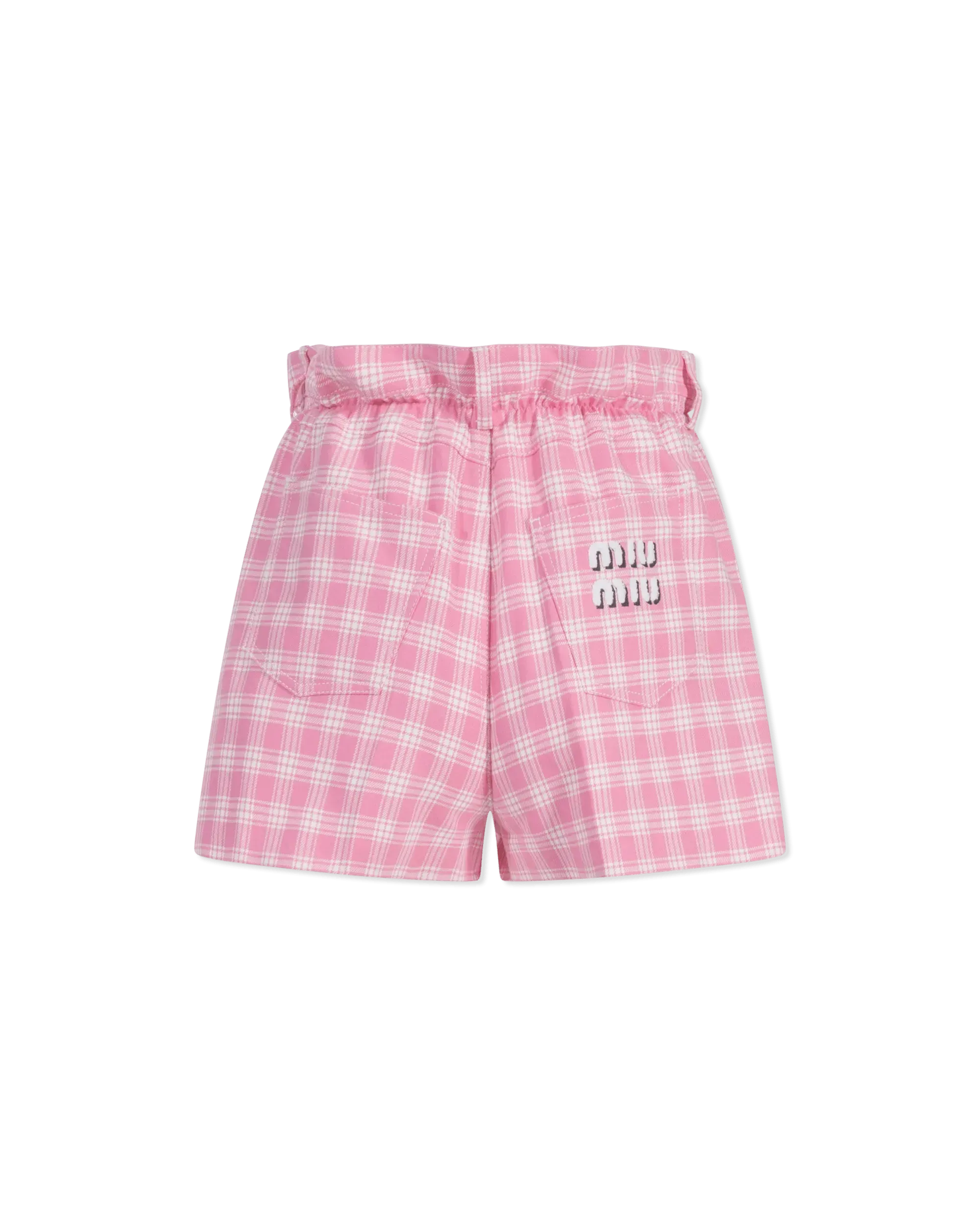 High Waisted Checkered Mini Shorts