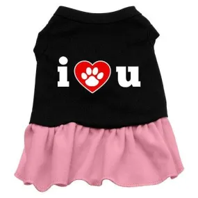 I Heart You Dresses Black with Pink XS (8)