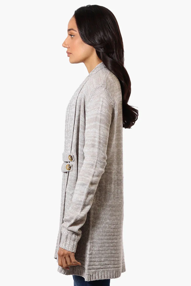 International INC Company Knit Open Wrap Cardigan - Stone