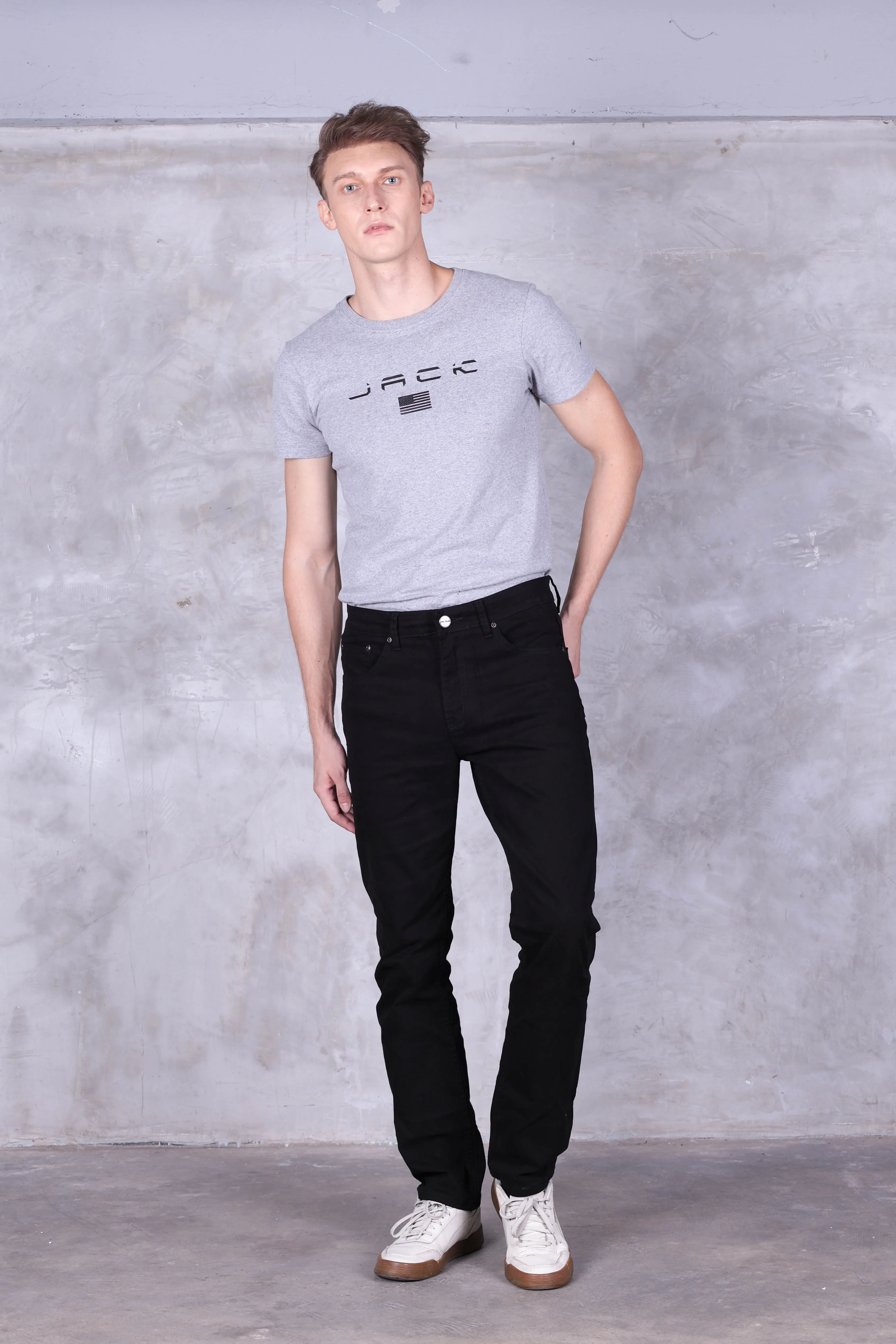 Jack Russel - Men Jeans - Klassik J-1161/4 Slim Fit Black