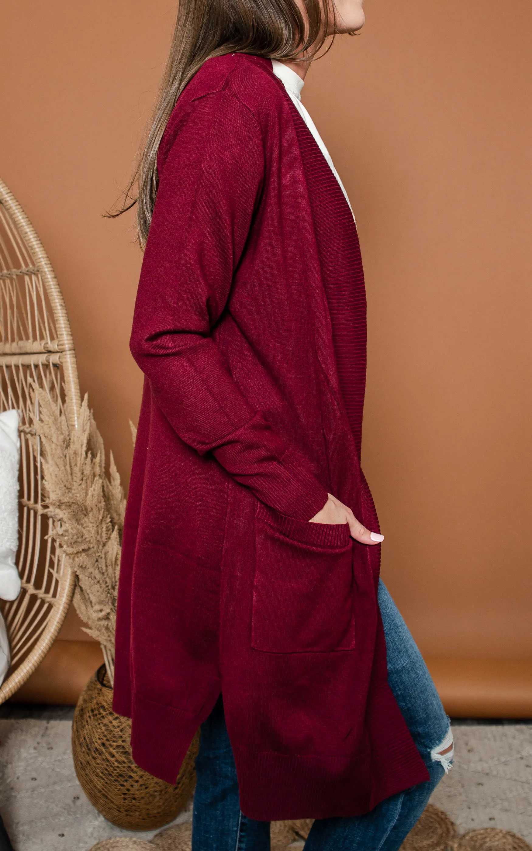 Long Boyfriend Cardigan- Cielo