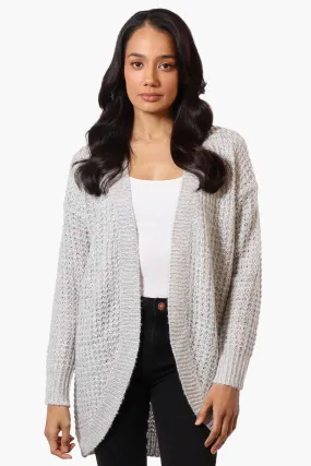 Majora Knit Long Sleeve Wrap Cardigan - Stone