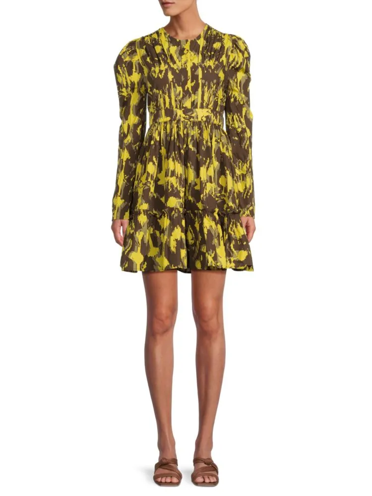 Melissa Truth Mini Shirtdress in Paint Splatter