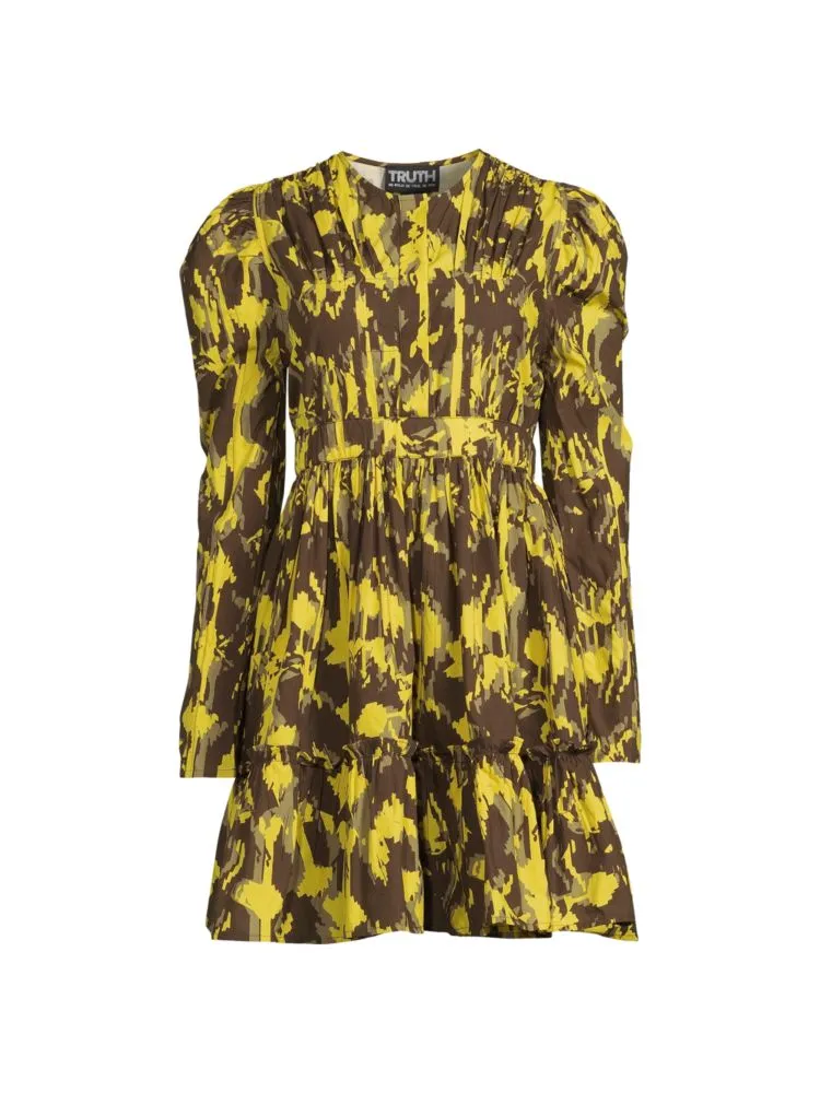 Melissa Truth Mini Shirtdress in Paint Splatter