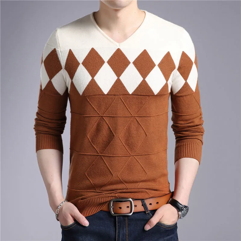 Men's Autumn/Winter Cashmere V-Neck Sweater