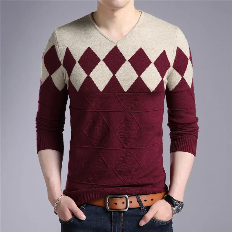 Men's Autumn/Winter Cashmere V-Neck Sweater