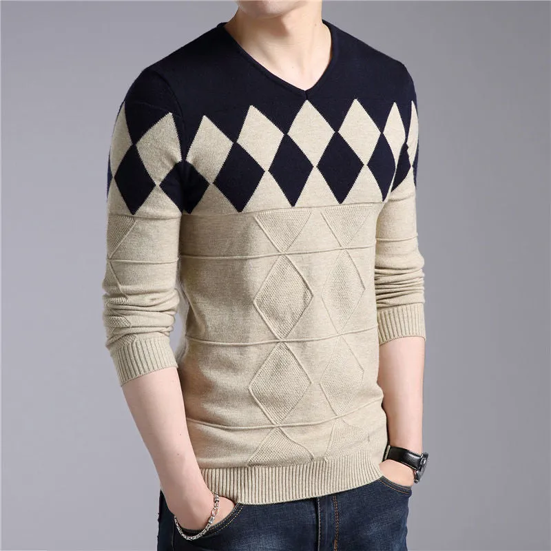 Men's Autumn/Winter Cashmere V-Neck Sweater