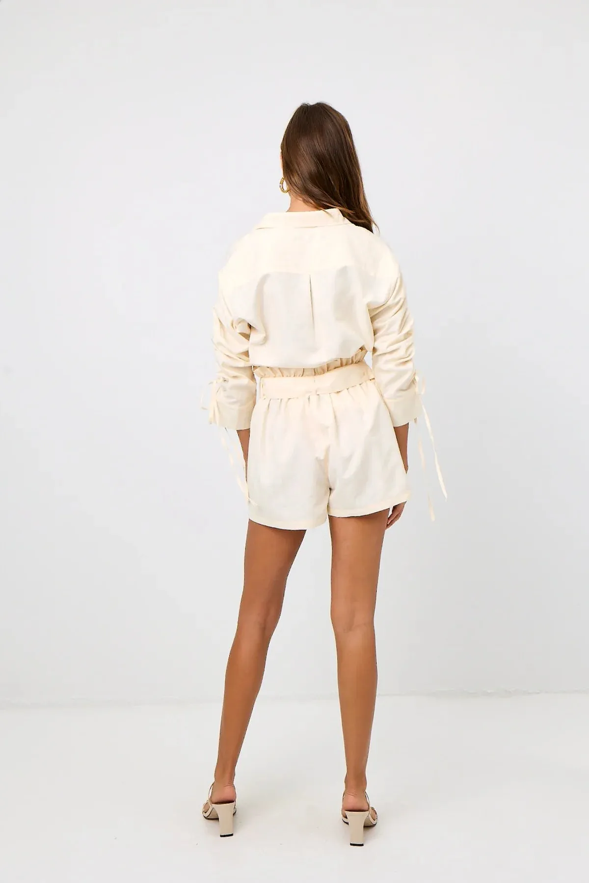 Paper Bag Shorts - Ivory