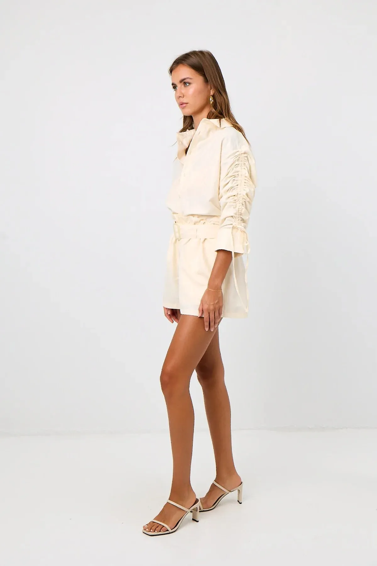 Paper Bag Shorts - Ivory