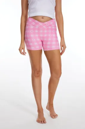 Pink Stars High-waisted Shorts