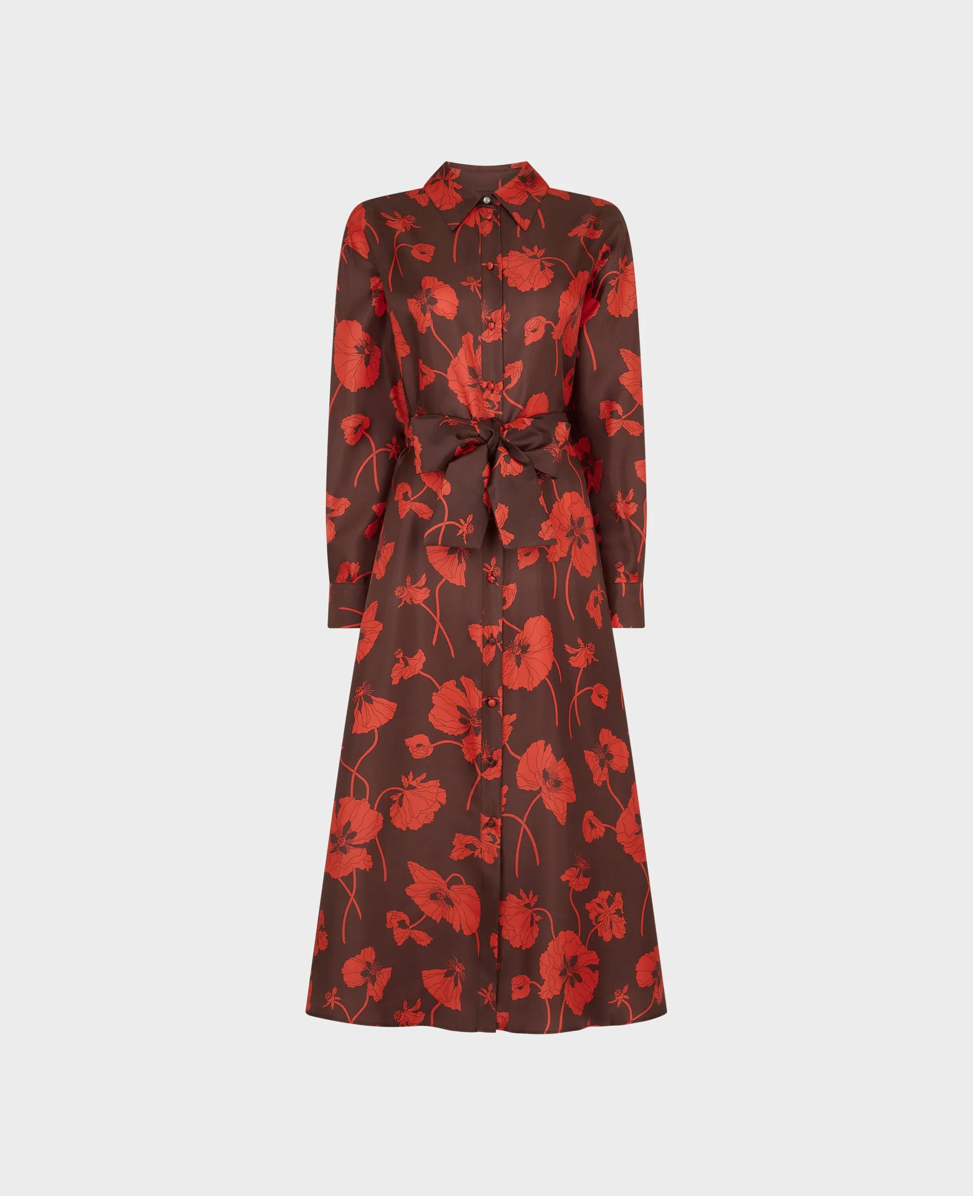 Poppy Liberty Print Silk Shirt Dress