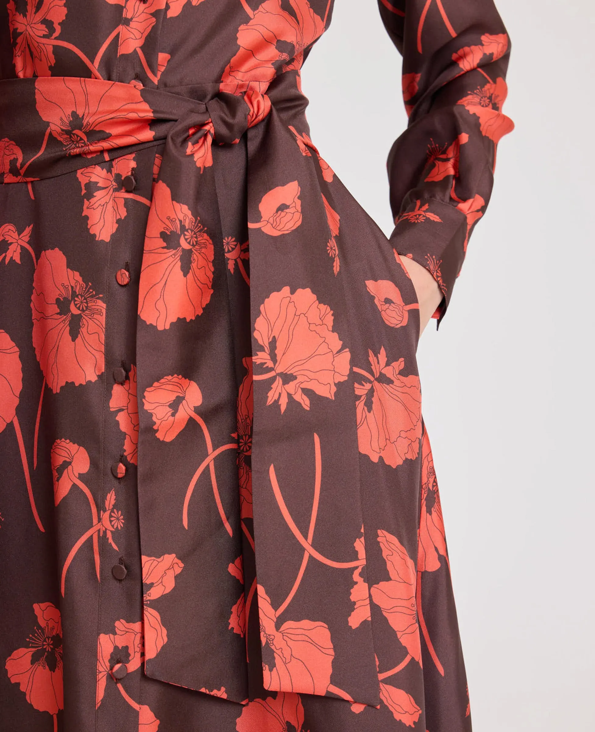 Poppy Liberty Print Silk Shirt Dress