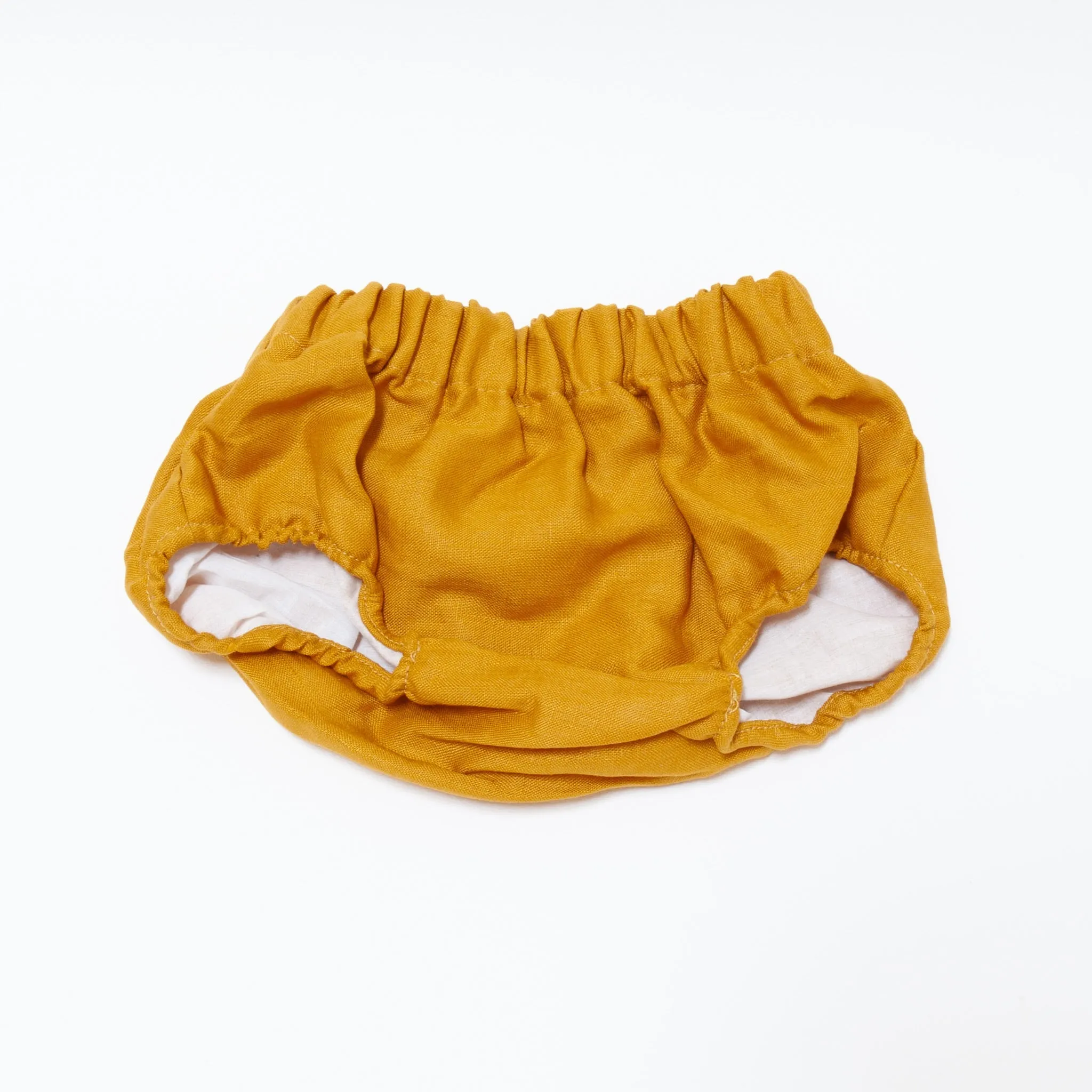 Pretty Wild Kids Bailey Bloomer Mustard Linen