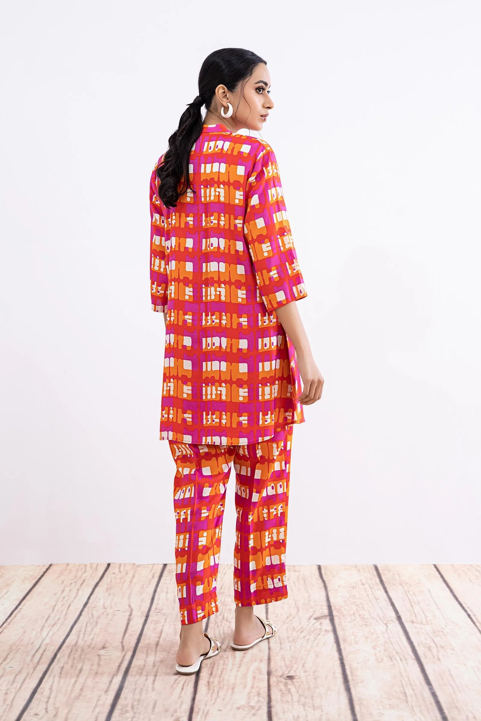 Printed Arabic Lawn Co-Ord Set | MB-EF24-199