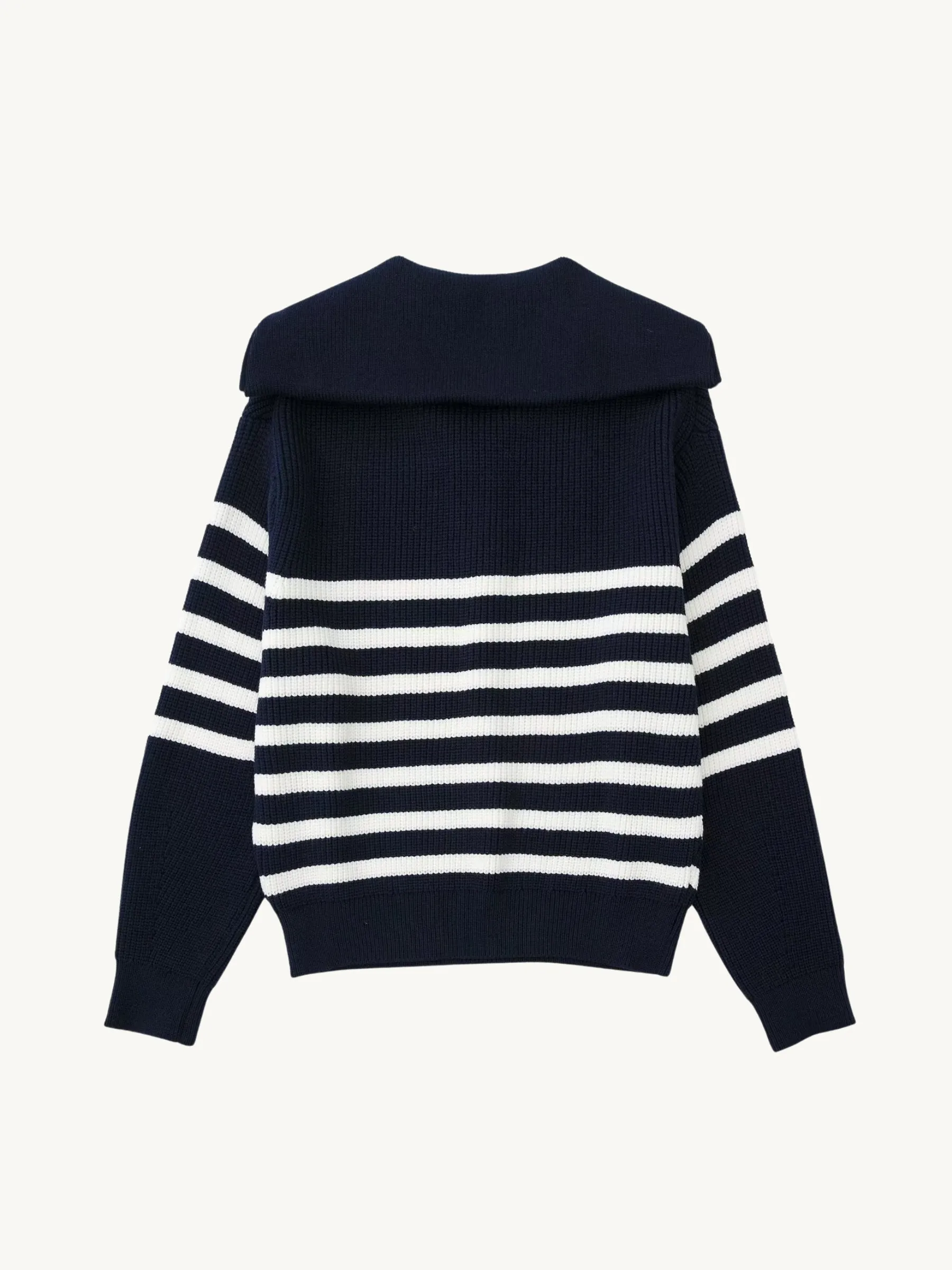 Rhoda Zip-Up Striped Sweater