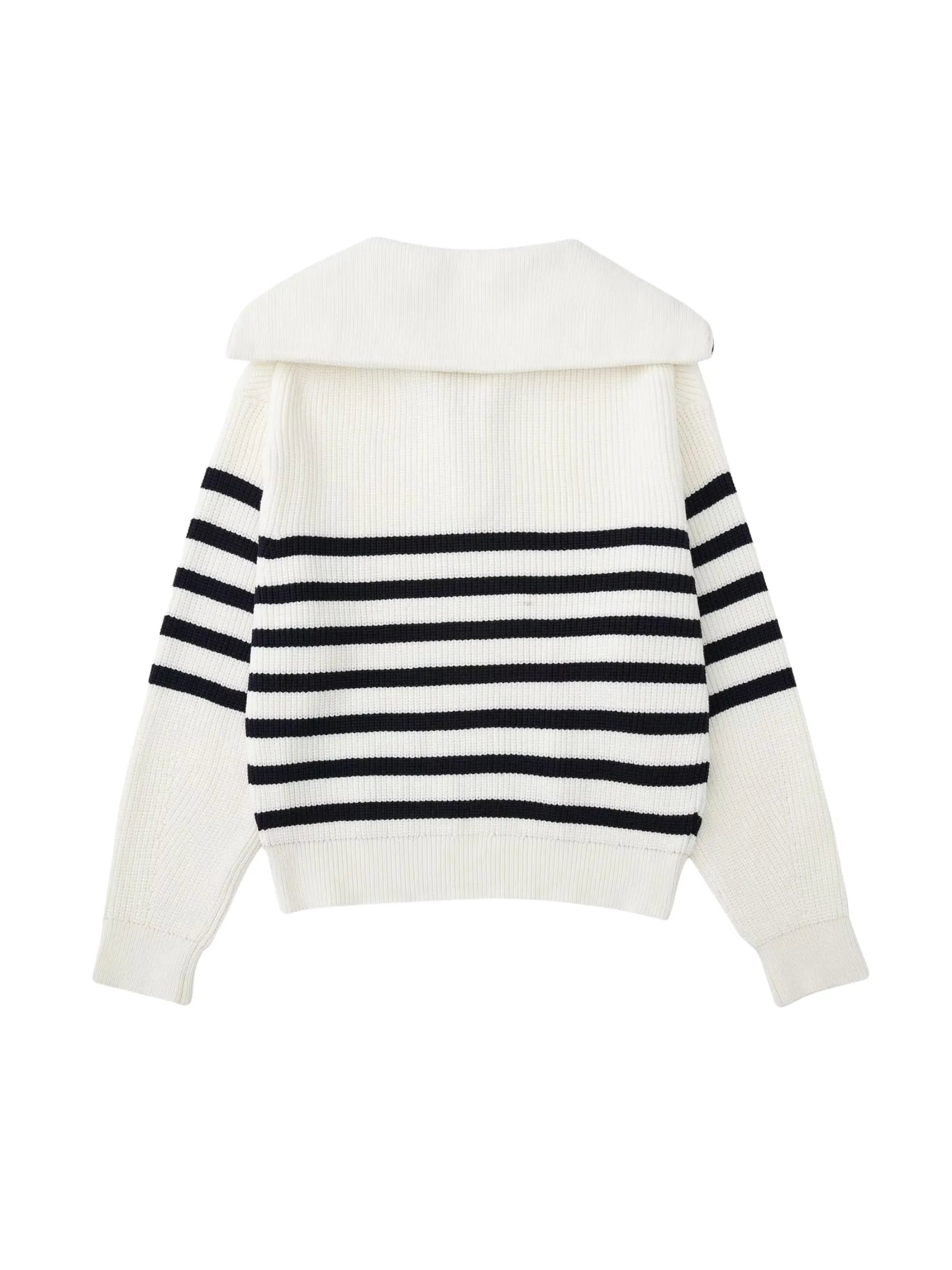 Rhoda Zip-Up Striped Sweater