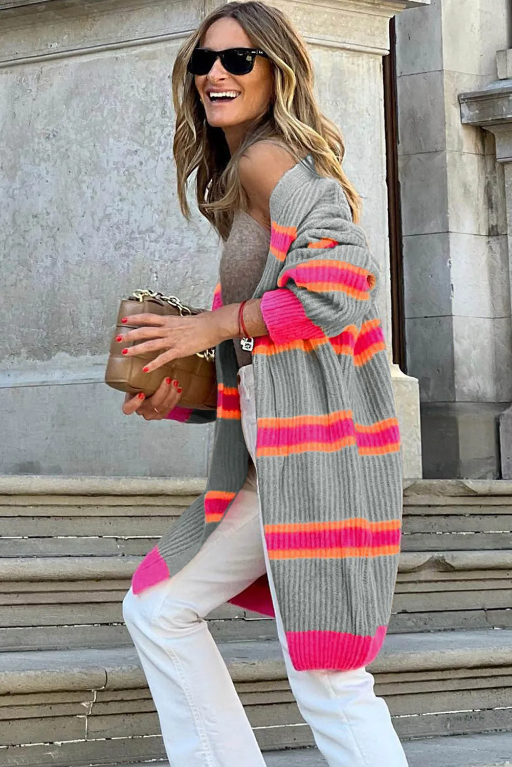 Ribbed Long Sleeve Cardigan