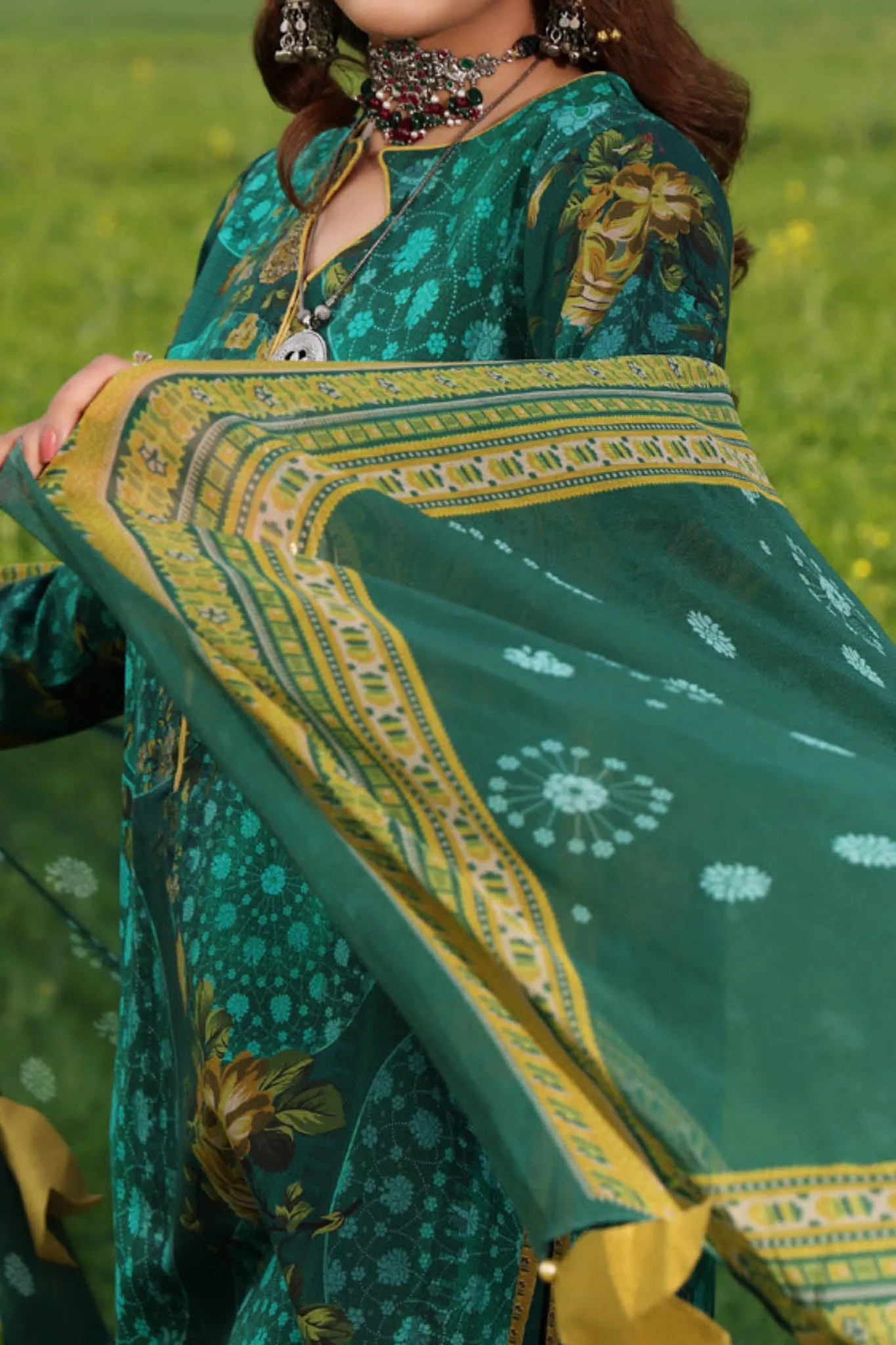 Signature Prints By Charizma Unstitched 3 Piece Spring Summer Lawn Vol-01 Collection'2024-SP-04