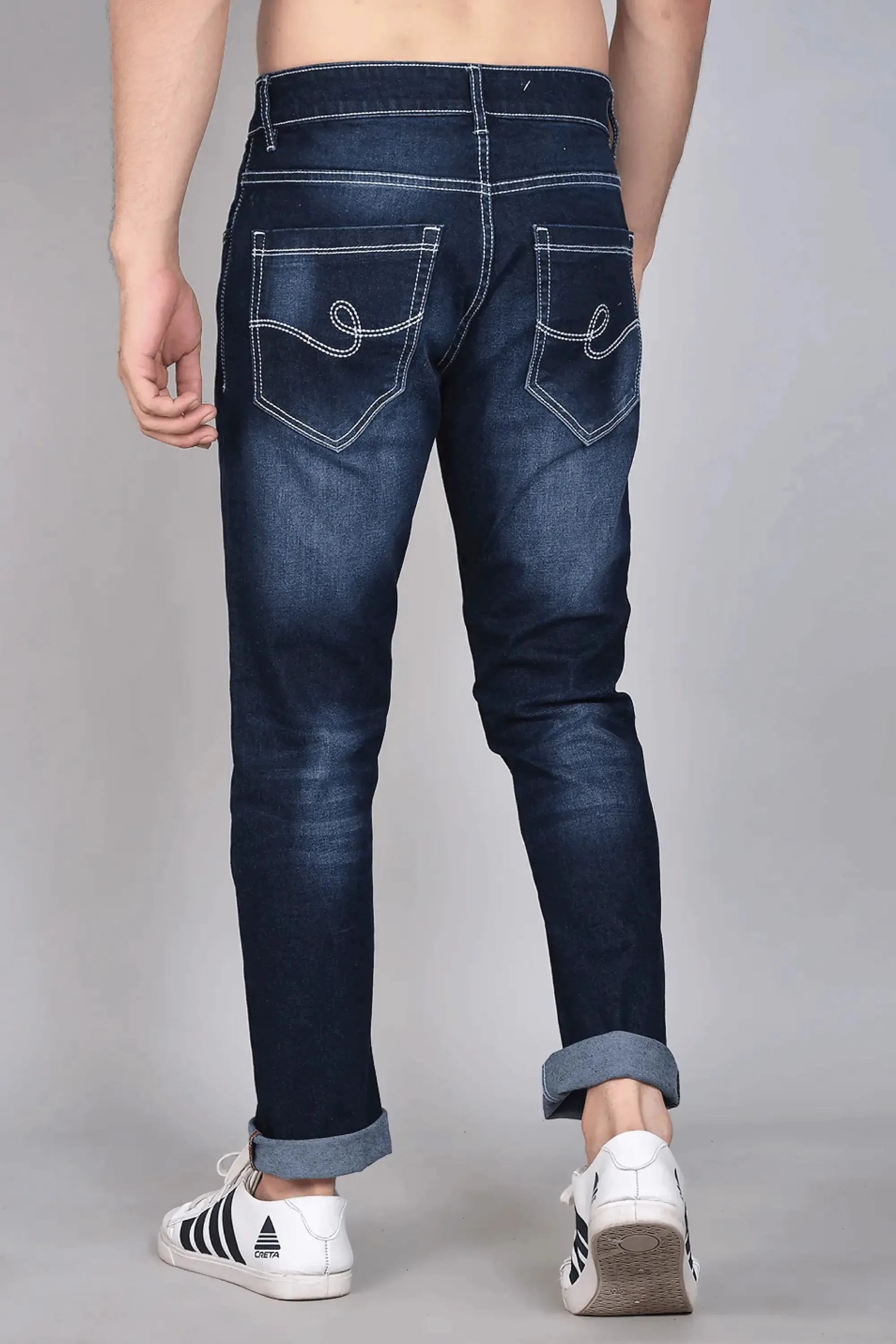 Slim Fit Shade Bright Blue Denim Jeans For men