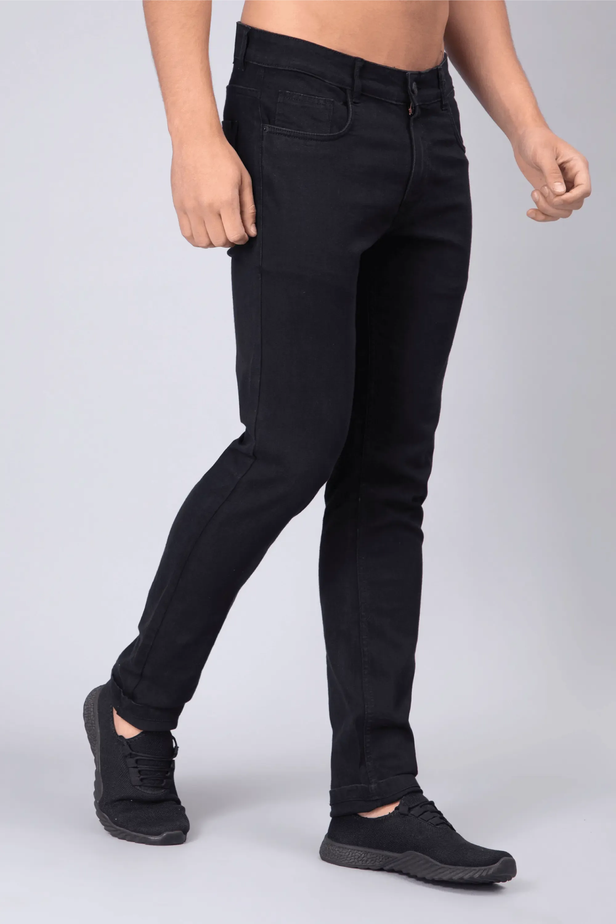 Slim Tapered Fit Z Black Premium Denim Jeans For Men