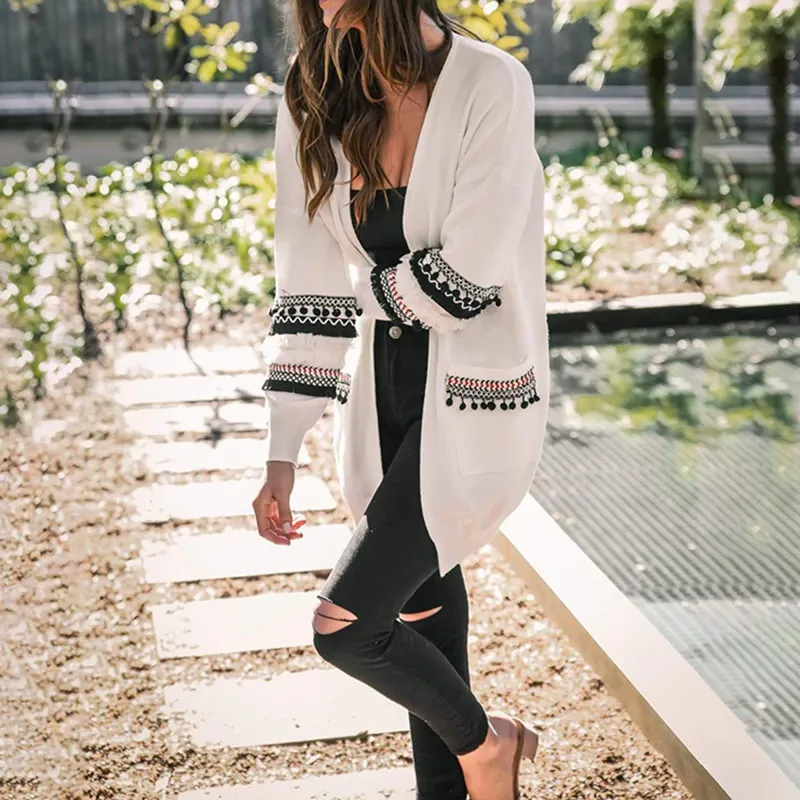 Women's Autumn/Winter Casual Knitted Long-Sleeved Cardigan