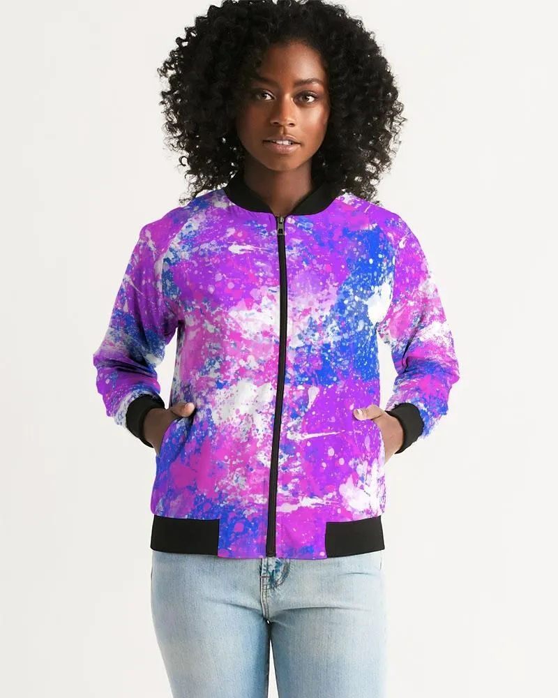 Womens Jackets, Cotton Candy Purple Style Bomber Jacket