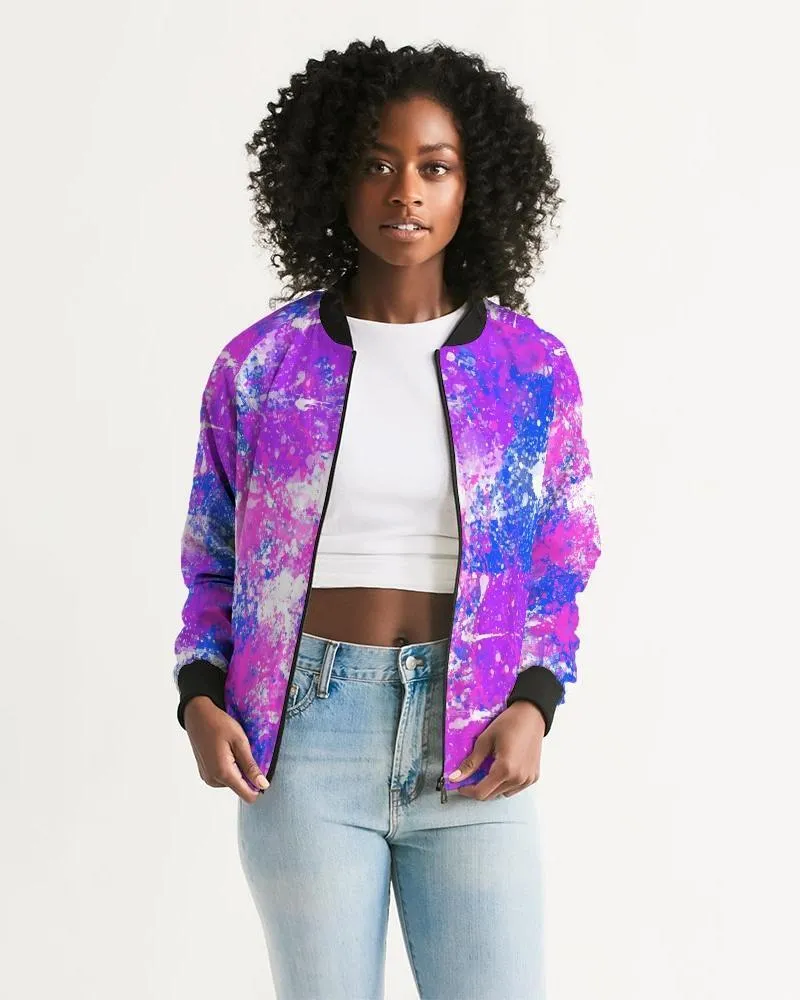 Womens Jackets, Cotton Candy Purple Style Bomber Jacket