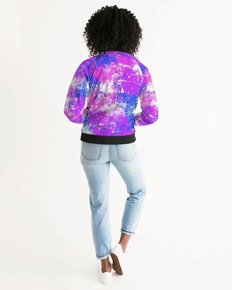 Womens Jackets, Cotton Candy Purple Style Bomber Jacket