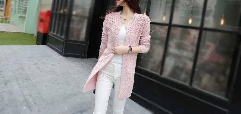 Women's Long Knitted Autumn / Winter Cardigan