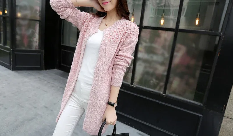 Women's Long Knitted Autumn / Winter Cardigan