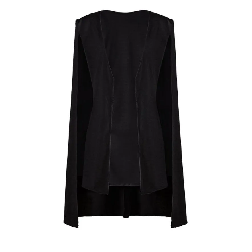 Women's Polyester Long-Sleeved Loose Long Cardigan