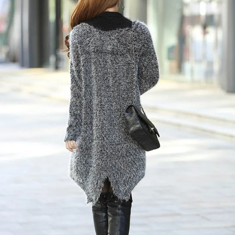 Women's Sweater Long Sleeve Knitted Long Cardigan