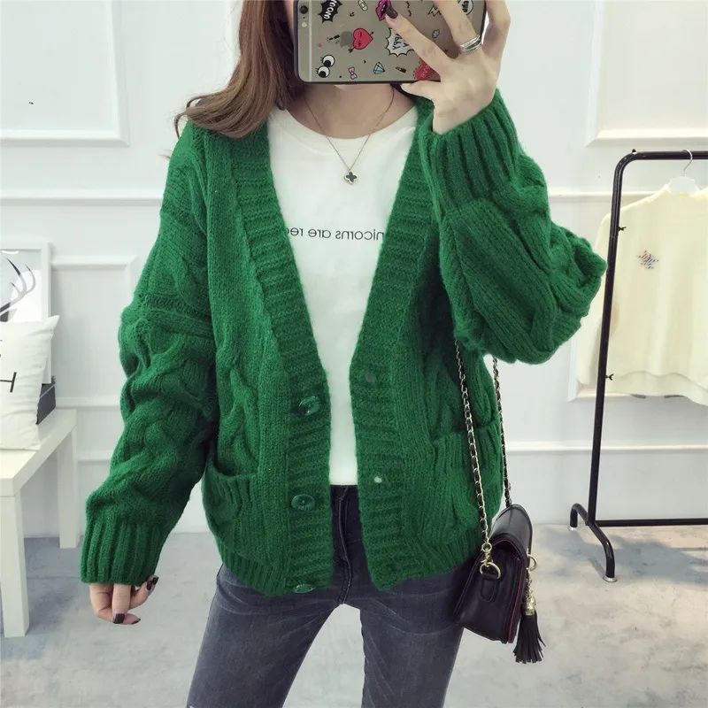 Women's Winter/Spring Casual Knitted Long-Sleeved Cardigan