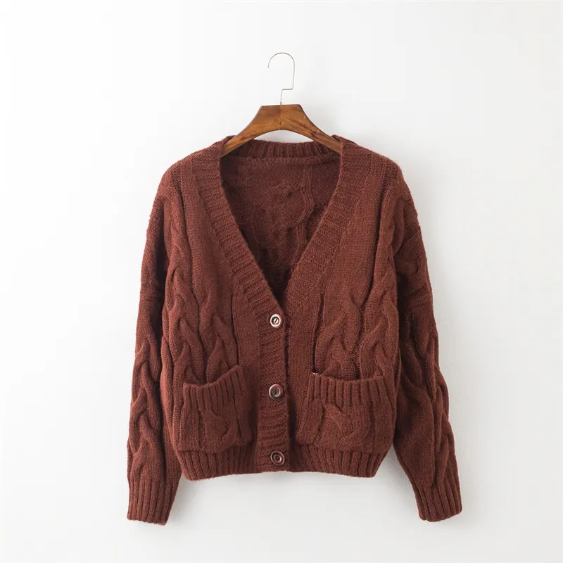 Women's Winter/Spring Casual Knitted Long-Sleeved Cardigan