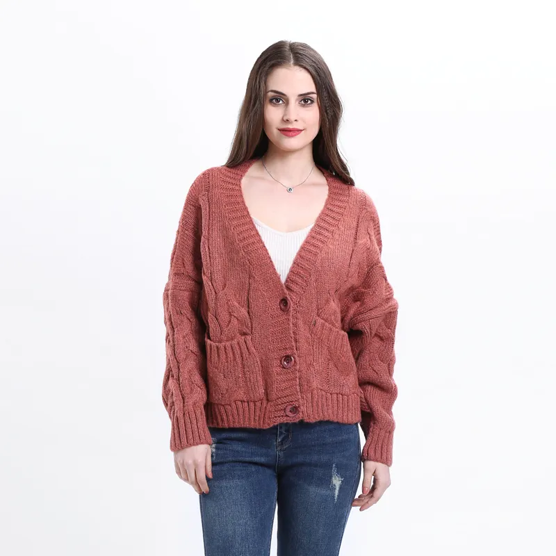 Women's Winter/Spring Casual Knitted Long-Sleeved Cardigan