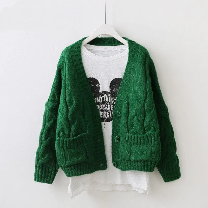 Women's Winter/Spring Casual Knitted Long-Sleeved Cardigan