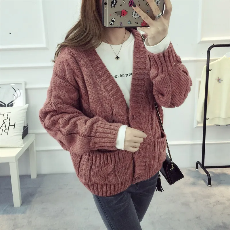 Women's Winter/Spring Casual Knitted Long-Sleeved Cardigan