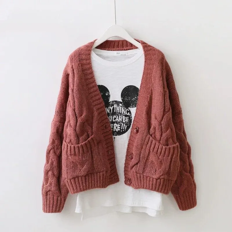 Women's Winter/Spring Casual Knitted Long-Sleeved Cardigan