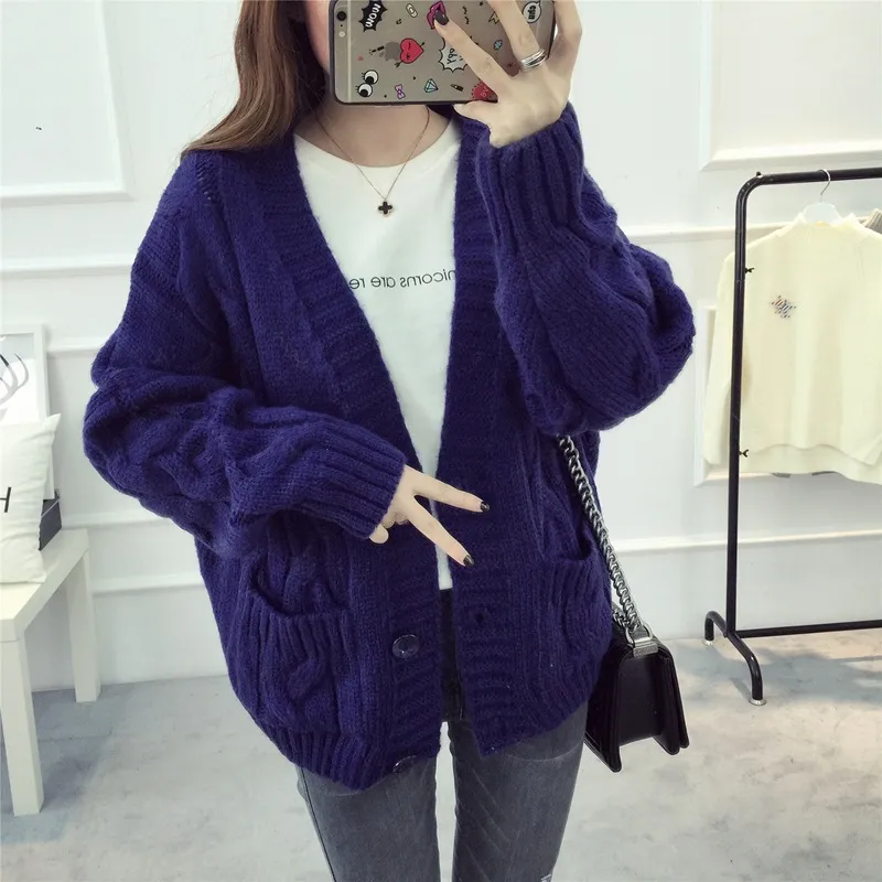 Women's Winter/Spring Casual Knitted Long-Sleeved Cardigan