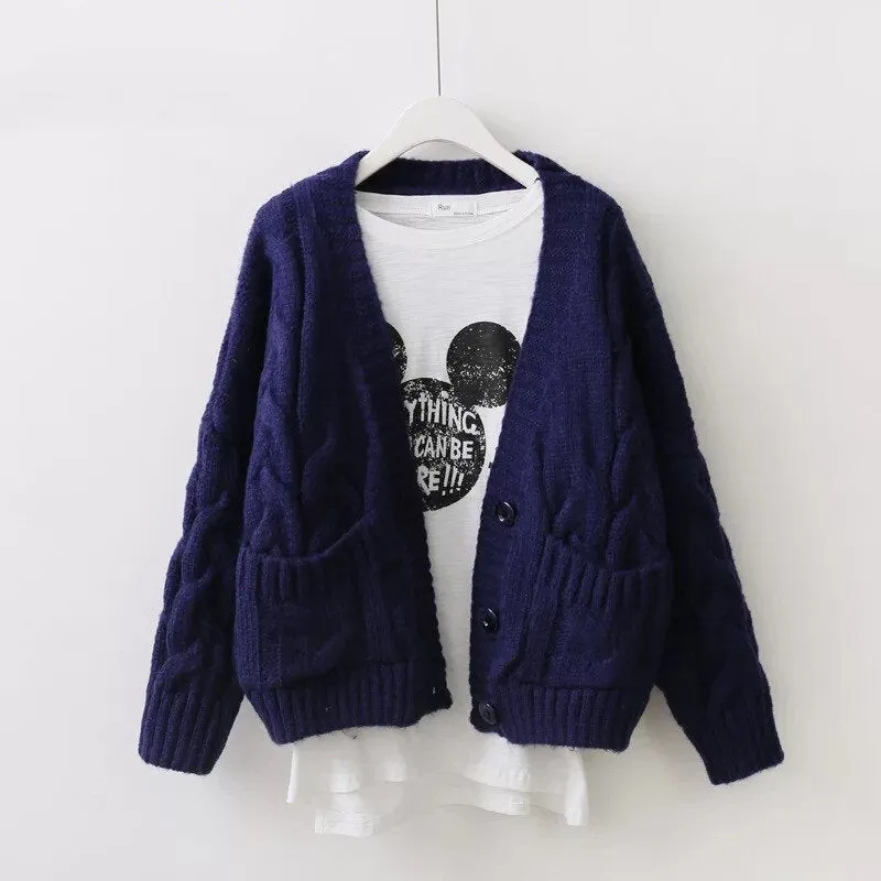 Women's Winter/Spring Casual Knitted Long-Sleeved Cardigan