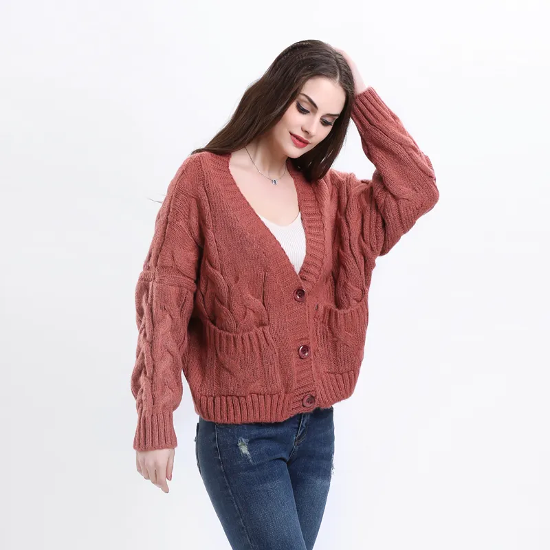 Women's Winter/Spring Casual Knitted Long-Sleeved Cardigan